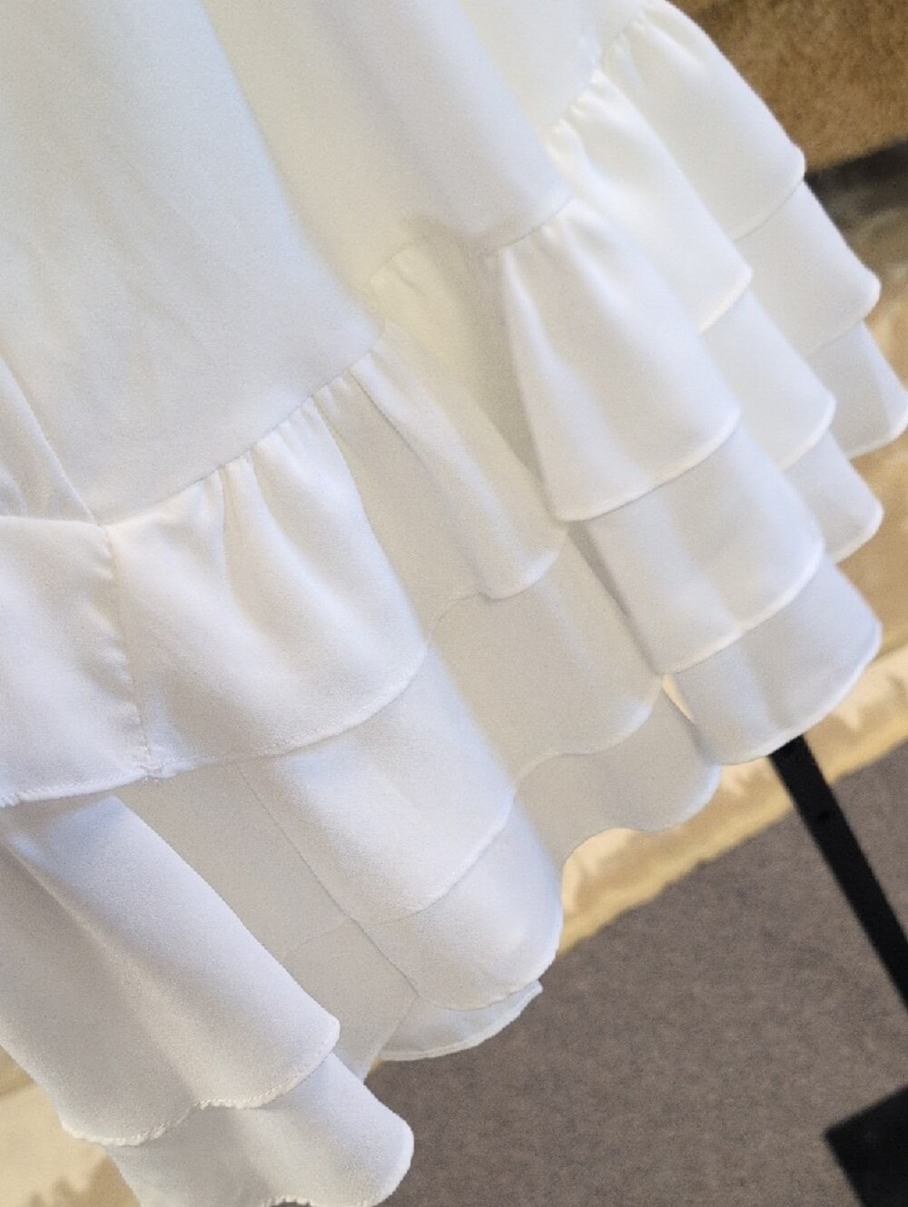 Signature8 White Ruffle Mini Dress - Picture 11 of 12
